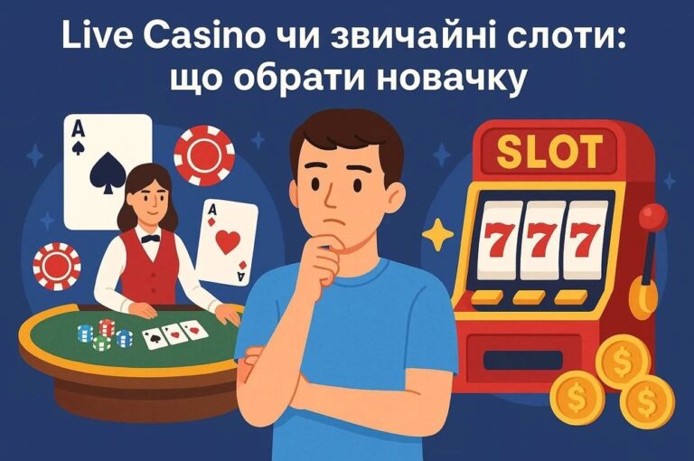 Live Casino чи звичайні слоти: що обрати новачку
